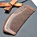 Wood Comb，Wooden hair comb，100% Natural Sucupira Comb-Anti Static (Fine Tooth-5.9 Inch)