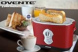 Ovente 2250R Two-Slice Toaster Color: Metallic Red