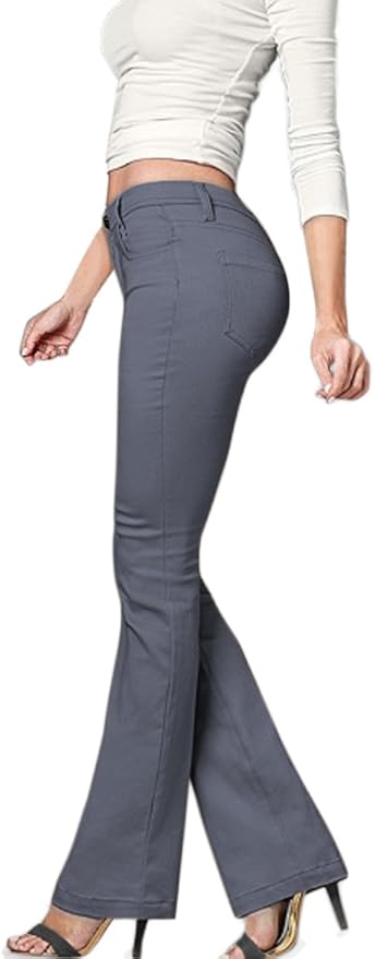 bootcut black stretch pants