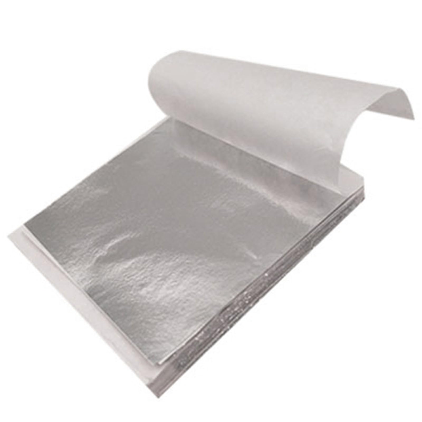 200 Sheets Silver Leaf Sheets, Silver Leaf Foil Paper, Silver Foil Sheet for Art and Craft Projects, Home Improvement, Gilding, Furniture, Makeup & Nail Art