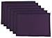 DII Ribbed, Placemat Set, Eggplant 6 Count, CAMZ33242
