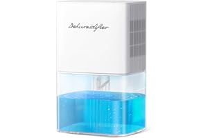 Dehumidifier 1800ML 63OZ Small Dehumidifier for Home 230 Ft² Safety Dehumidifiers Adjustable 10 Color Lights 5 Timers 3 Setti