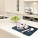 Lebefe Extra Large Silicone Dish Drying Mat Antibacterial Dish Washer Safe Heat Resistant Draining Mat 17.8