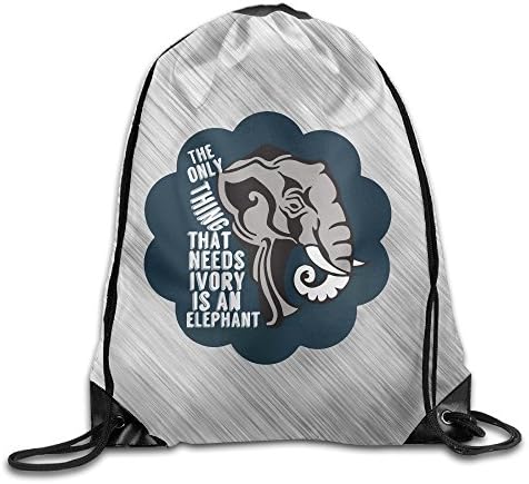 Save The Elephants Protect Animal Sport Backpack Drawstring Print Bag