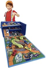 Hot Wheels 3-IN-1 Collapsible Car Storage Box & Playmat - Organize 200 Cars view 4
