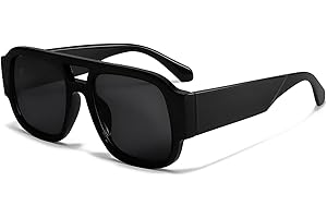 TYA Retro Oversized Aviator Sunglasses for Women Men 2026 Square Double Bridge Trendy Sun Glasses UV400
