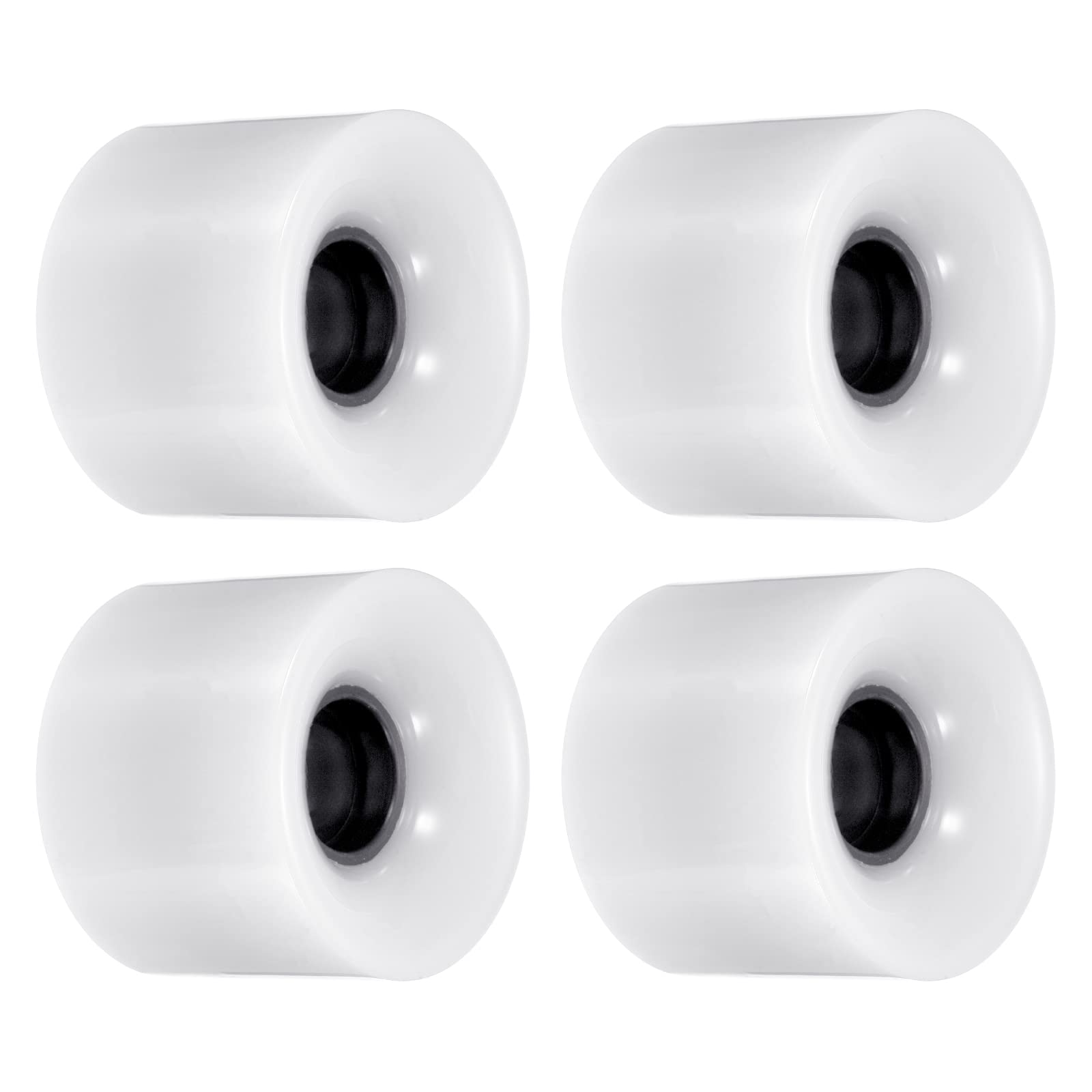 PATIKIL 60mm Longboard Wheels, 4 Pack Skateboard Wheel Street Wheels for Skateboards Cruiser Wheels Replacement 78A, White