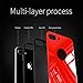 NOHON Protective iPhone 7 plus Case with Plastic Back Cover and Reinforced Bumper Slim Fit Ultra-Thin Case for iPhone 7 Plus - Red