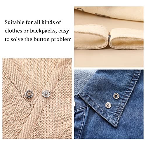 GTAAOY 100 Sets Metal Snaps Buttons with Fastener Pliers Press Tool Kit Perfect for DIY Crafts Clothes Hats and Sewing, Snap Button Fasteners Kit for Clothing Sewing (9.5mm / 400 PCS)