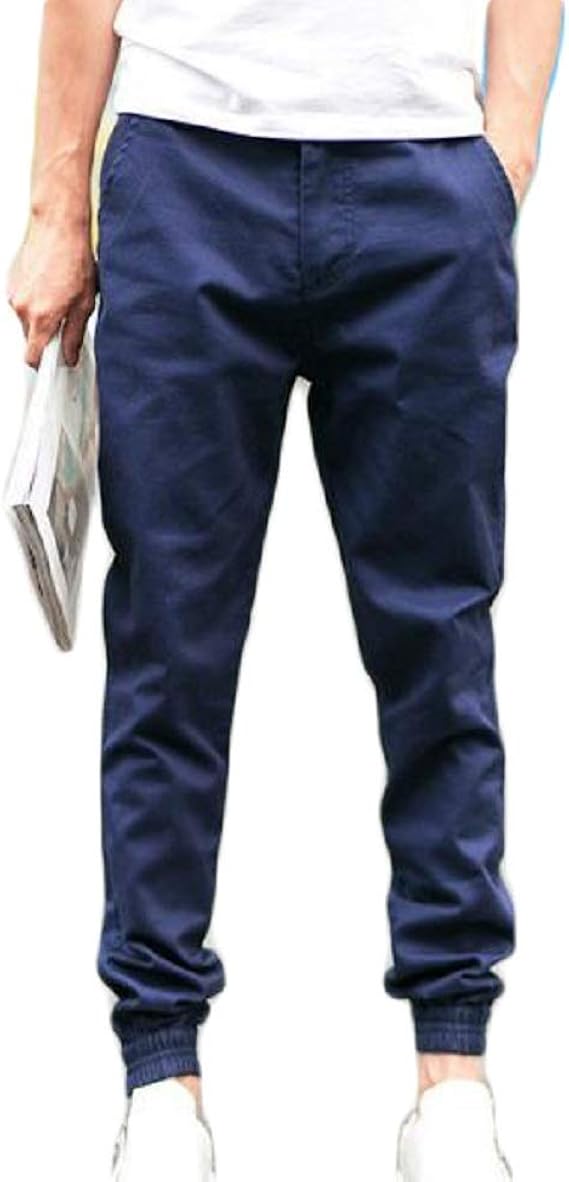 Amazon Cinq Chats サンクシャ ジョガーパンツ イージーパンツ カーゴパンツ ストレッチ カジュアル 綿 無地 秋 メンズ カジュアルパンツ ロゴ ロング 韓国ファッション パンツ スッキリ スリムメンズ カッコイイ かんこく 服装 細身 アウトドア シンプル キレカジ
