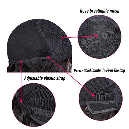 CanaryFly-Brazilian-Virgin-Human-Hair-Body-Wave-Wigs-With-Bangs-None-Lace-Front-Wigs-Glueless-Machine-Made-Wigs-For-Black-Women-130-Density-Natural-Color16inch-Body-Wave