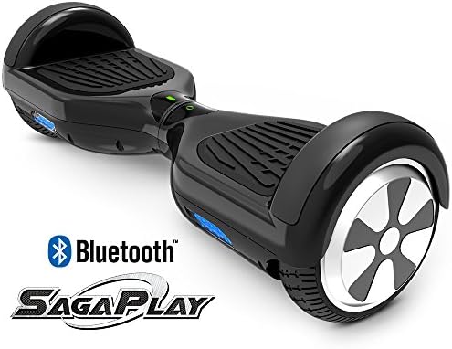 SagaPlay F1 Pro Self Balancing Scooter Motorized 2 Wheel Self Hover Balance Board (Black, Bluetooth Speaker Enable) [CSA/UL2272 Certified] All-Terrain Tires Transporter for Kid and Adult [Model: F1]