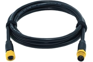 COEULSE NMEA 2000 Cable for Lowrance Garmin Simrad Network System, Marine Grade NMEA 2000 Backbone, Drop, Extension Cables (15FT, Yellow)