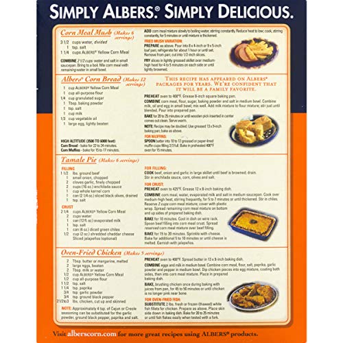 Albers Yellow Corn Meal, 20-Ounce Box