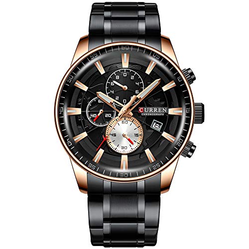 Curren 8362 - Reloj de pulsera para hombre (esfera horaria múltiple), color negro