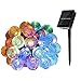 WishWorld Outdoor Christmas Solar String Lights, 21ft 30LEDs Waterproof Fairy Globe Lights Decorative Lighting for Garden, Party, Patio, Lawn and Xmas Tree Decorations(Multi-Color)