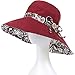 Ls Lady Womens Summer Flap Cover Cap Cotton Anti-UV UPF 50+ Sun Shade Hat with Bow. Adjustable Hat (One Size, Z Wine Red)