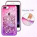 Ruky for iPhone 7 Plus/iPhone 8 Plus Glitter Case for Women, Colorful Quicksand Series Soft TPU Bling Diamond Flowing Liquid Floating Case for iPhone 6 Plus 6s Plus 7 Plus 8 Plus (Pink Purple)