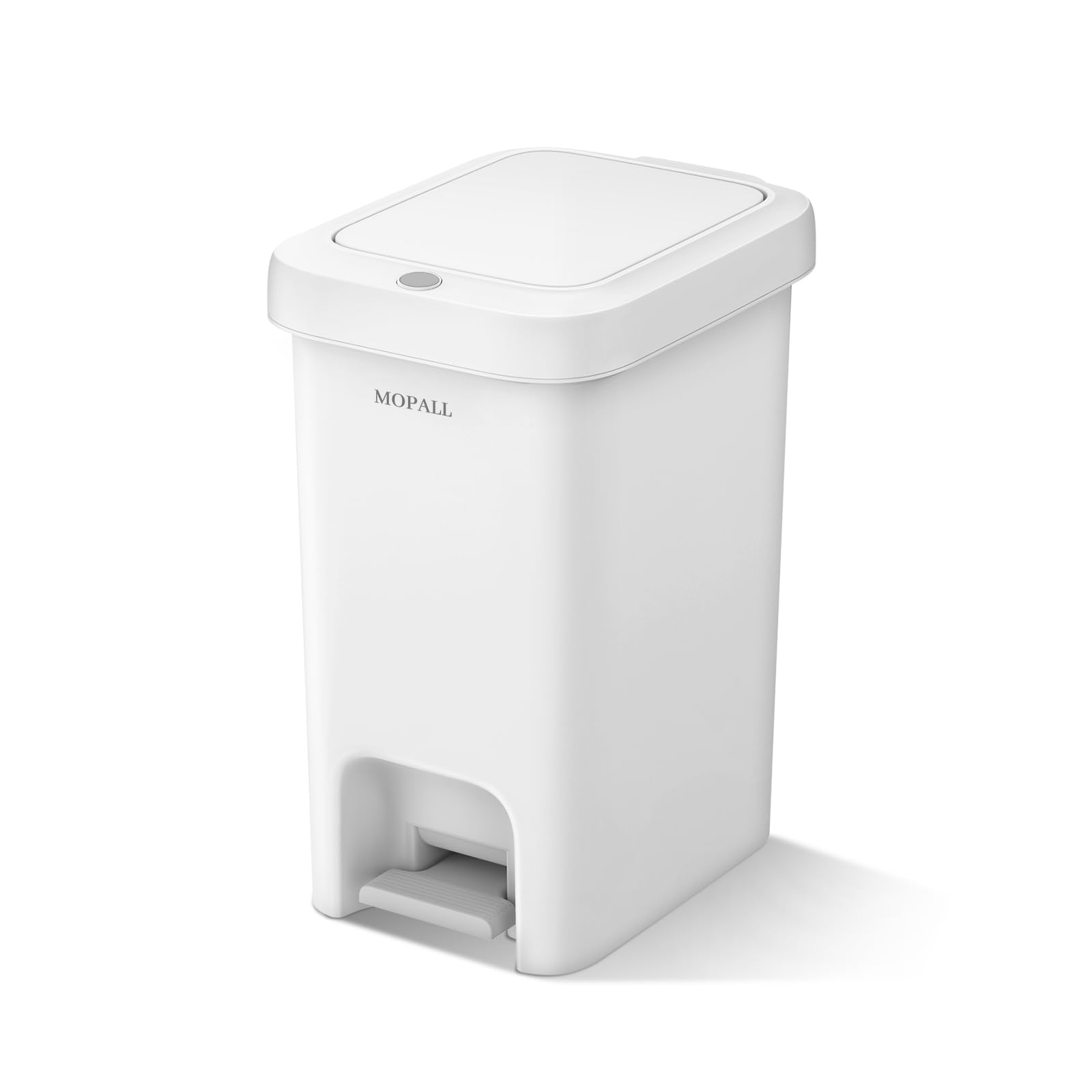 Photo 1 of *MINOR DAMAGE - USED*
MOPALL 2.7 Gallon Small Bathroom Trash Can with Lid Soft Close, Garbage Can with Press Top Lid & Foot Pedal, Step Trashcan Slim Trash Bin Waste Basket for Toilet, Office, Bedroom, Kitchen, Living Room