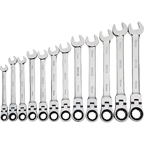 Click Here to See More Images Klutch Flex Ratchet Wrench Set - 12-Pc., Metric, 8mm-19mm