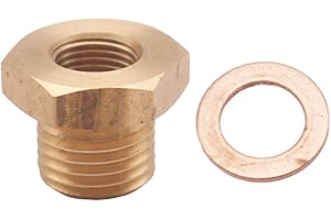Short Adapter for Temperature Measuring Device 1/8 NPT Socket to M14 X 1.5 Plug