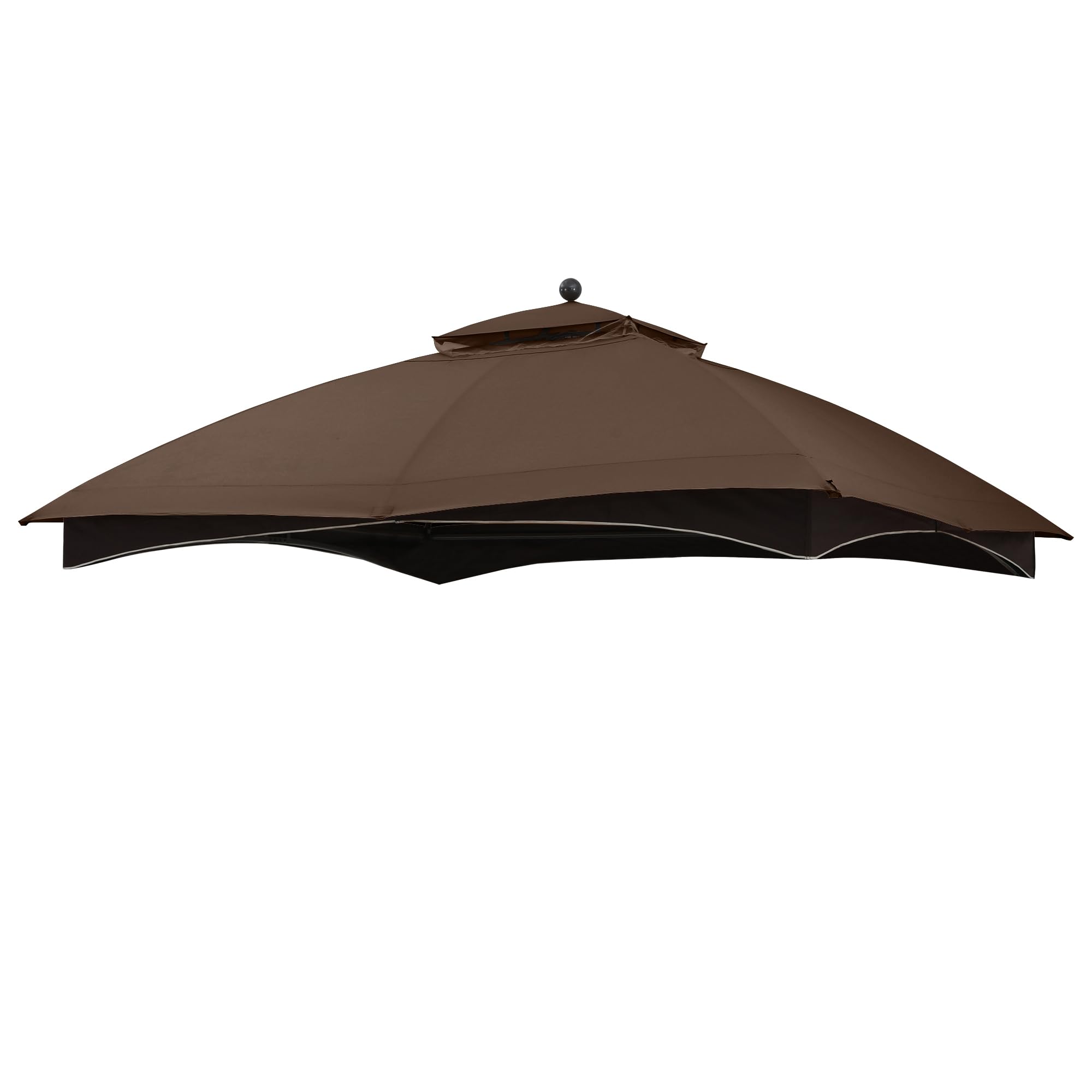 Photo 1 of MASTERCANOPY Replacement Canopy Top for Lowe's Allen Roth 10x12 Gazebo #GF-12S004B-1 (Brown)