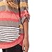 Womens Striped Sweatshirt Tunic Tops Long sleeve Casual Crew Neck T Shirt Top Blouse, Orange Color Striped, X-Large