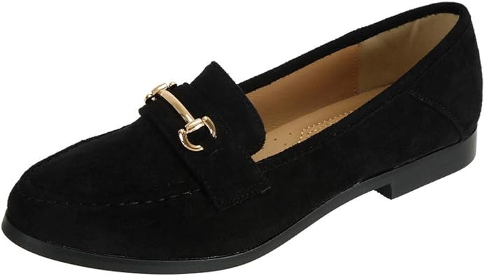 women's flat suede loafers