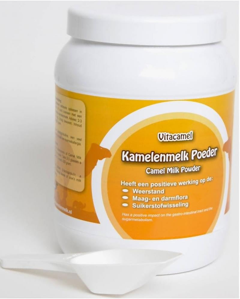 420gr Camel milkpowder in sealed plastic jar, 100% cow’s milk protein-free