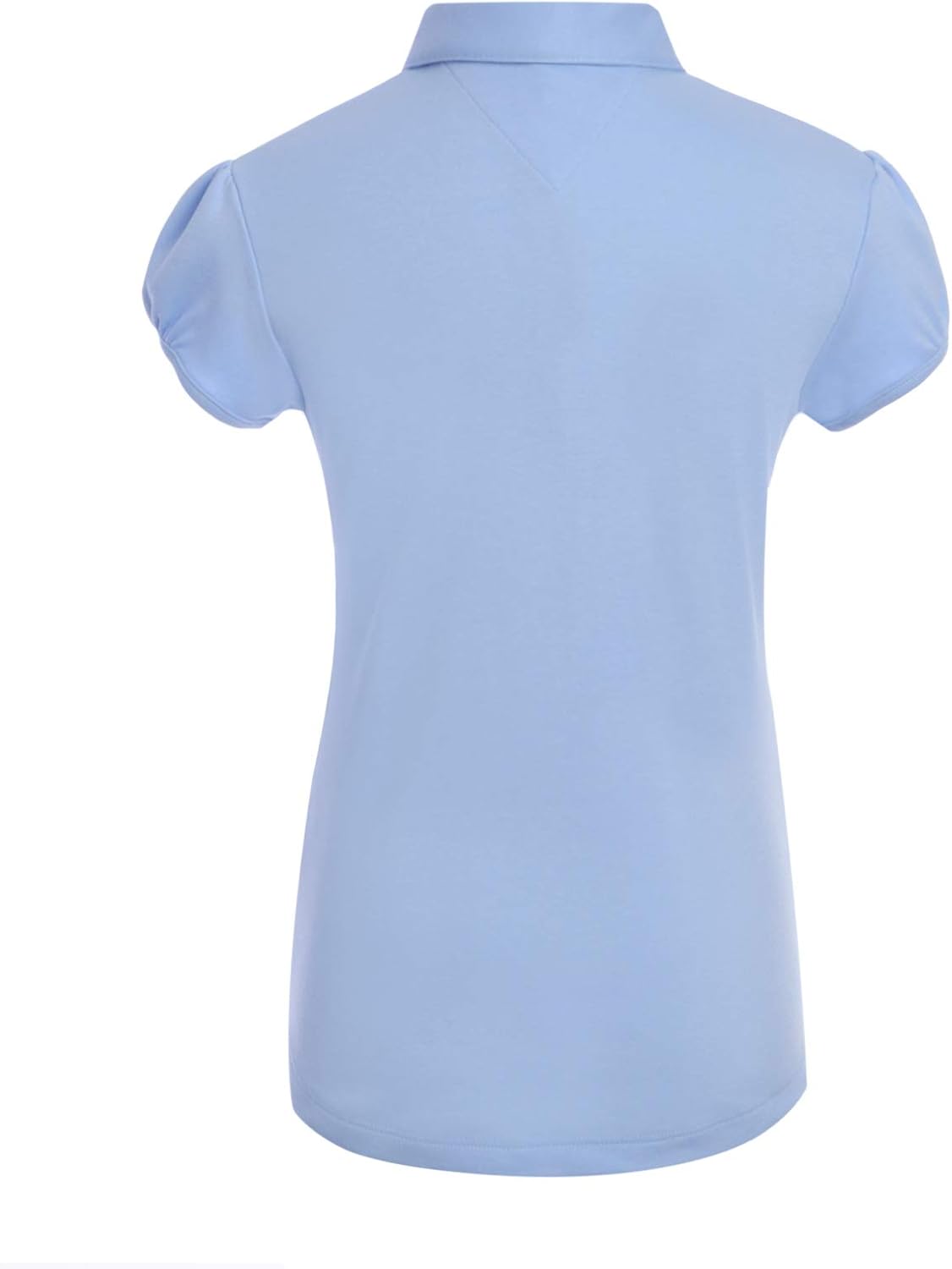 Tommy Hilfiger Short Sleeve Interlock Peter Pan Collar Girls Polo Shirt, School Uniform: Clothing