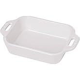 Staub Rectangular Dish, White, 7.5 x 6 - White