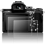 Protective Screen Guard Compatible Sony Alpha A9 A7II A7RII A7SII A7RIII A7R Mark II Camera, AFUNTA 2 Pack Tempered Glass LCD Screen Protector Compatible A7R3 A73 A72 A7R2 A7S2 A7R Mark 2