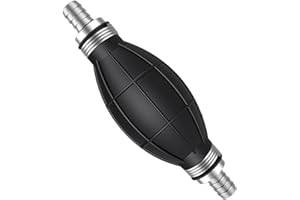 3DSKY 6mm 1/4" Hand Fuel Pump, Black Primer Bulb Rubber Fuel Pump, Transfer Vacuum Gasoline Petrol Diesel Fuel Line Hand Primer Bulb for Marine Boat& Car & Motorcycle