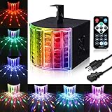 DJ Lights, SOLMORE18W DMX512 RGB LED Party Lights Sound Actived Disco Lights for Stage Lighting Wedding Birthday Karaoke Show Color Changing AC110-240V (with Remote)
