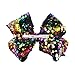 JOYOYO 8 Inches Bows For Girls Glitter Sequins Boutique Big Hair Bow Clips For Teens Toddlers Kids Children Accessory