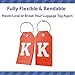 Shacke Initial Luggage Tag with Full Privacy Cover and Stainless Steel Loop – (Letter K)