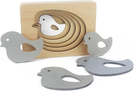Download Buy Baby Wood Puzzles Toys 3d Multi Layered Gradient Colors Puzzle Animals Grey Bird For Children Montessori Education Gift Online At Low Prices In India Amazon In