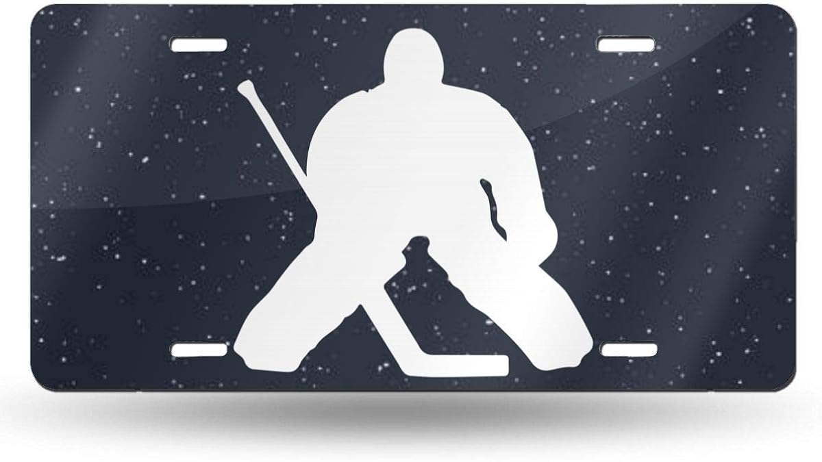 Hockey Goalie Retro License Plate Car License Plate Decorative Front Plate 6" X 12