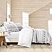 JOHNPEY Duvet Cover Queen - Bohemian Cotton Duvet Cover Set/Bedding set(1 white duvet cover 90