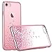 iPhone 7 Case,Comma [Polka Crystal Series] Original Swarovski Element Hard [PC Transparent] Case for iPhone 7(Rose Gold Polka)
