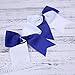 8 Inch 2 Colors Jumbo Cheerleader Bows Ponytail Holder Cheerleading Bows Hair 12 Pcs (Royal blue/White)