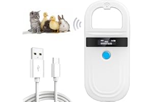 AHANIN Pet Microchip Scanner Universal Microchip Tag Reader 256 Data Storage USB Cable Uploading Data Animal Information Manager for ISO 11784/11785,FDX-B and ID64 RFID EMID (USB 180)