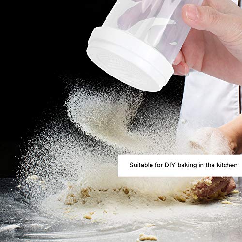 Flour Shaker,Food Grade Plastic Flour Sifter Sieve Chocolate Powder