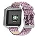 Henoda for Fitbit Blaze Bands Leather Small Large Strap Smart Fitness Watch Band Women Men Purple Large