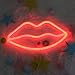 wanxing Lip Shaped Neon Signs Led Neon Light Art Decorative Lights Wall Decor for Children Baby Room Christmas Wedding Party Decoration (Red)