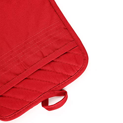 VEIKERY Oven Pot Holder with Pocket 100 Cotton Heat Resistant Coaster