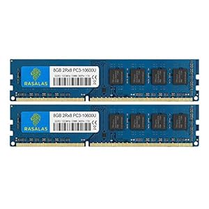 Rasalas PC3-10600 DDR3 1333 16GB Kit (2x8GB) DDR3 1333MHz 2Rx8 PC3 10600U 8GB Ram 240 Pin 1.5V CL9 Desktop Memory Ram…