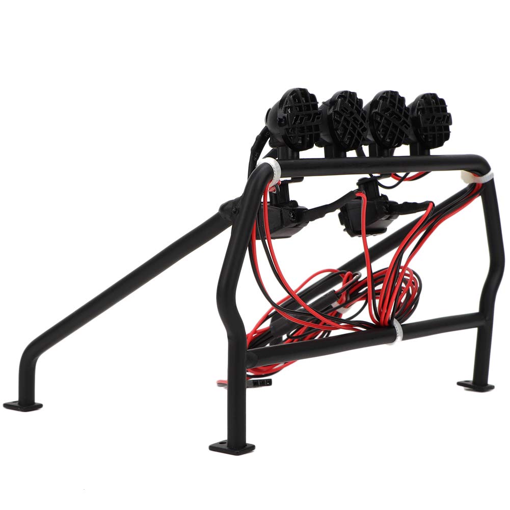 Weikeya Roll Cage, Metal, Electronic Components Made Metal Roll Cage for Scx10 1/10 Axial 4wd Rc Car,car model accessories