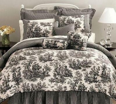 Amazon Com Waverly Country Life Black King Sham Toile Home Kitchen