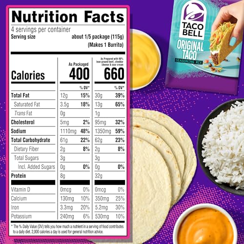 TACO BELL QUESO-BURRITO CRAVINGS KIT, 21.5 OZ BOX